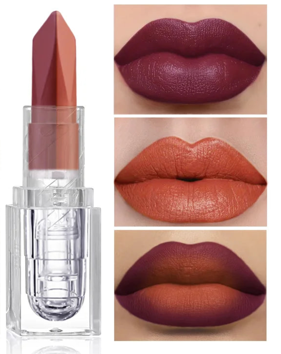 2 Colors Waterproof Velvet Lipstick Easy To Wear Longstay Lip Stick