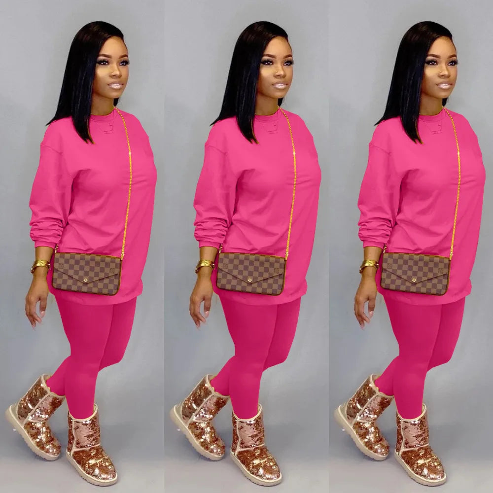 new two piece set women 2 piece set stacked leggings clothes for women outfits stacked pants tracksuit