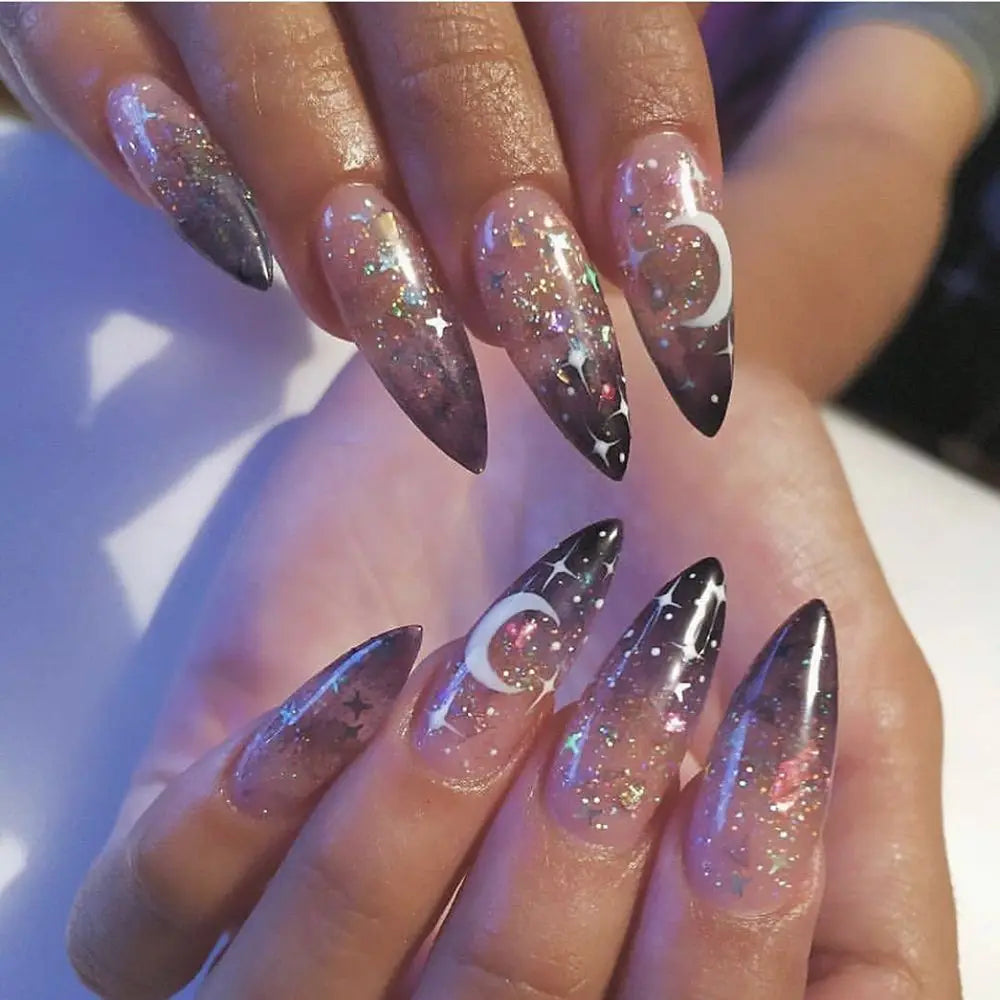 Fake nails with designs coffin artificial nails tips overhead with glue press on nail false nails set nail art tools Accessories