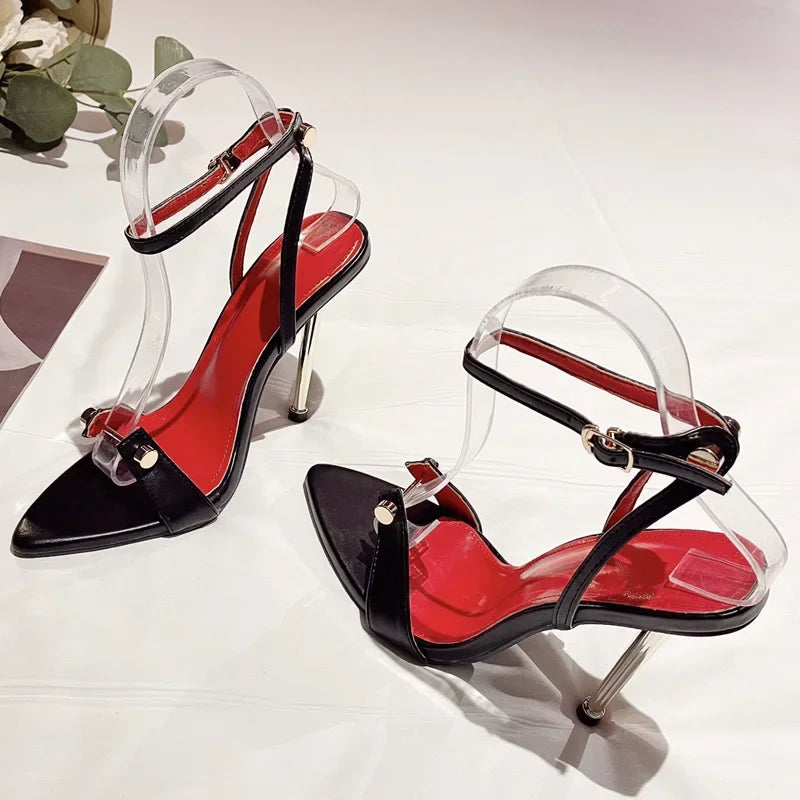 Street Style Sexy Rivet Stiletto High Heels Women Sandals 2025