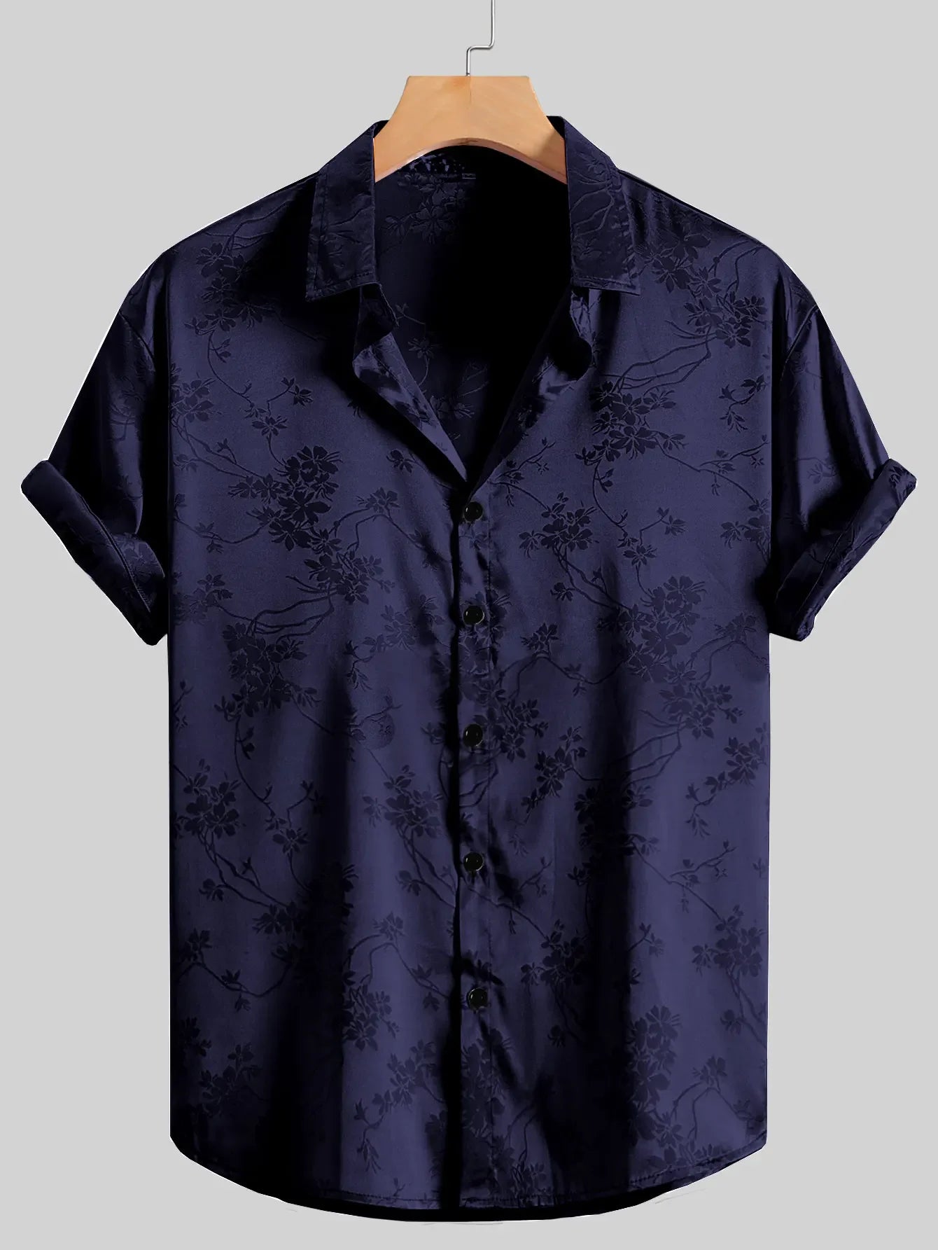 2024 Men's Embroidered Short-sleeved Shirts for Men's Hawaiian Shirts