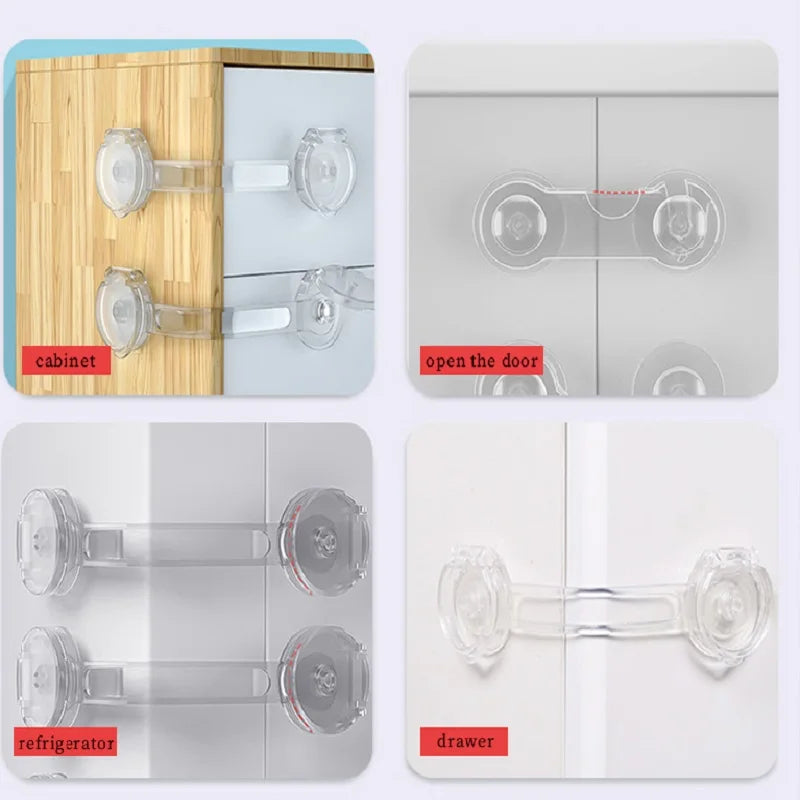 3/5Pcs Baby Cabinet Locks Strap Drawer Lock Child Anti-opening Refrigerator Lock