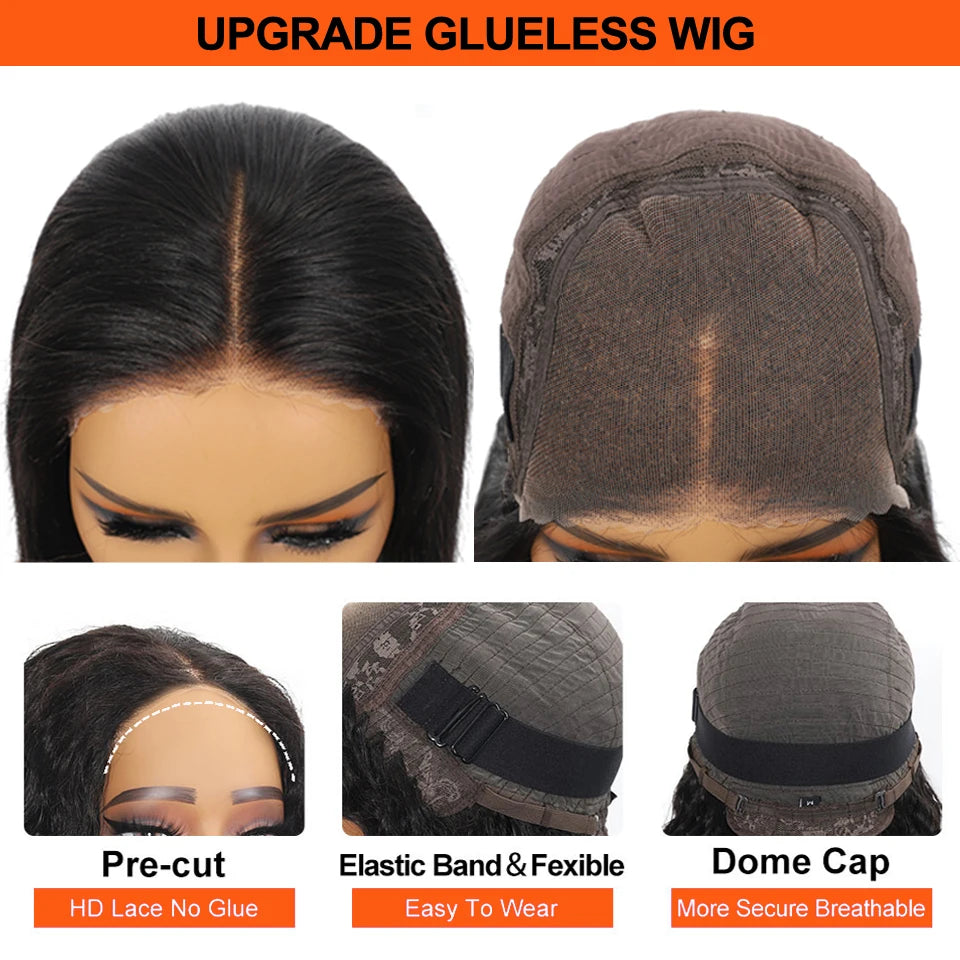 Kinky Straight 13x4 Lace Front Wigs Human Hair