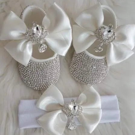 Dollbling Baby Girl Leopard Design Luxury Crown Jewelry Diamond Bling Ballerina Shoes First Communion Outfit Nursery Decoration