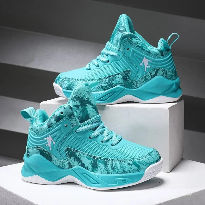 Basketball Shoes for Kids Sneakers New Boys Brand Thick Sole Non-slip Children Sports Shoes