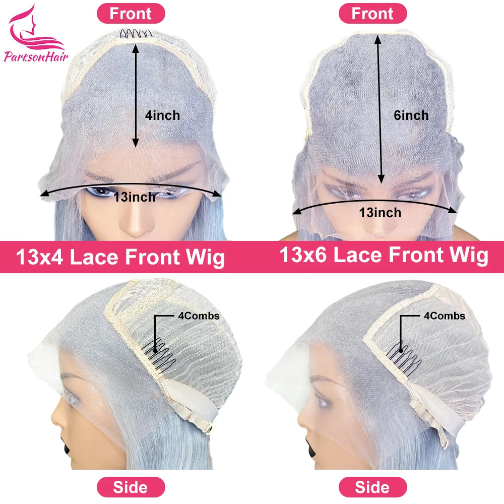 Body Wave White 13X6 HD Platinum Ash Blonde 613 Colored Lace Front Wig 13X4 #60 Lace Frontal Wigs For Women Human Hair