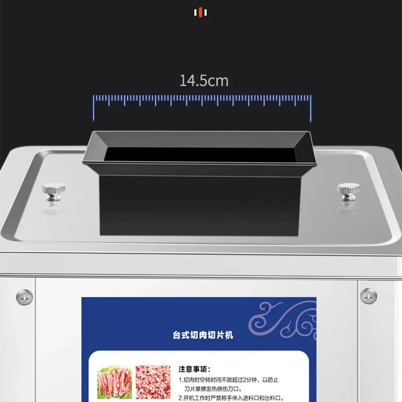 2.5/3.5/5/7/10/15/21MM Electric Meat Slicer Commercial Household Grinder Automatic Fish Cutter Fillet Shredded 150KG/H 850W