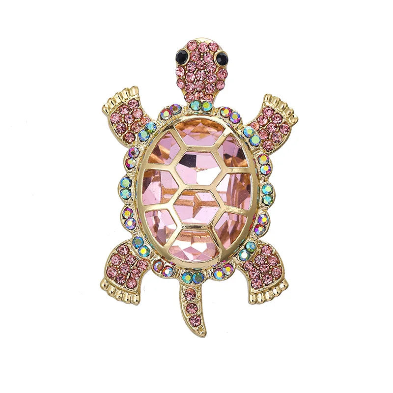 SKEDS Women Men Exquisite Turtle Rhinestone Shining Brooches Delicate Top Brand High Quality Animal Series Badges Jewelry Gift