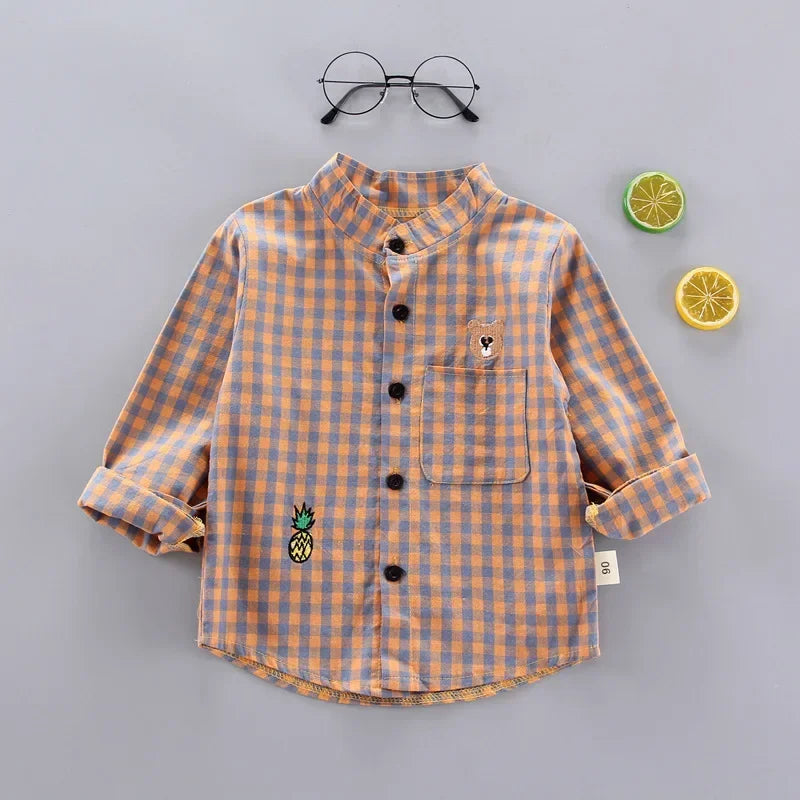 DIIMUU Spring Autumn Kids Baby Boys Cotton Clothes Shirt Toddler Girls Tee Clothing Children Wears Infant Blouse