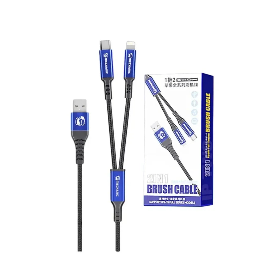 2 in1 DFU recovery cable for iPhone 6-15PM Automatic recovery mode engineering cable Lightning type-C data Charging cable