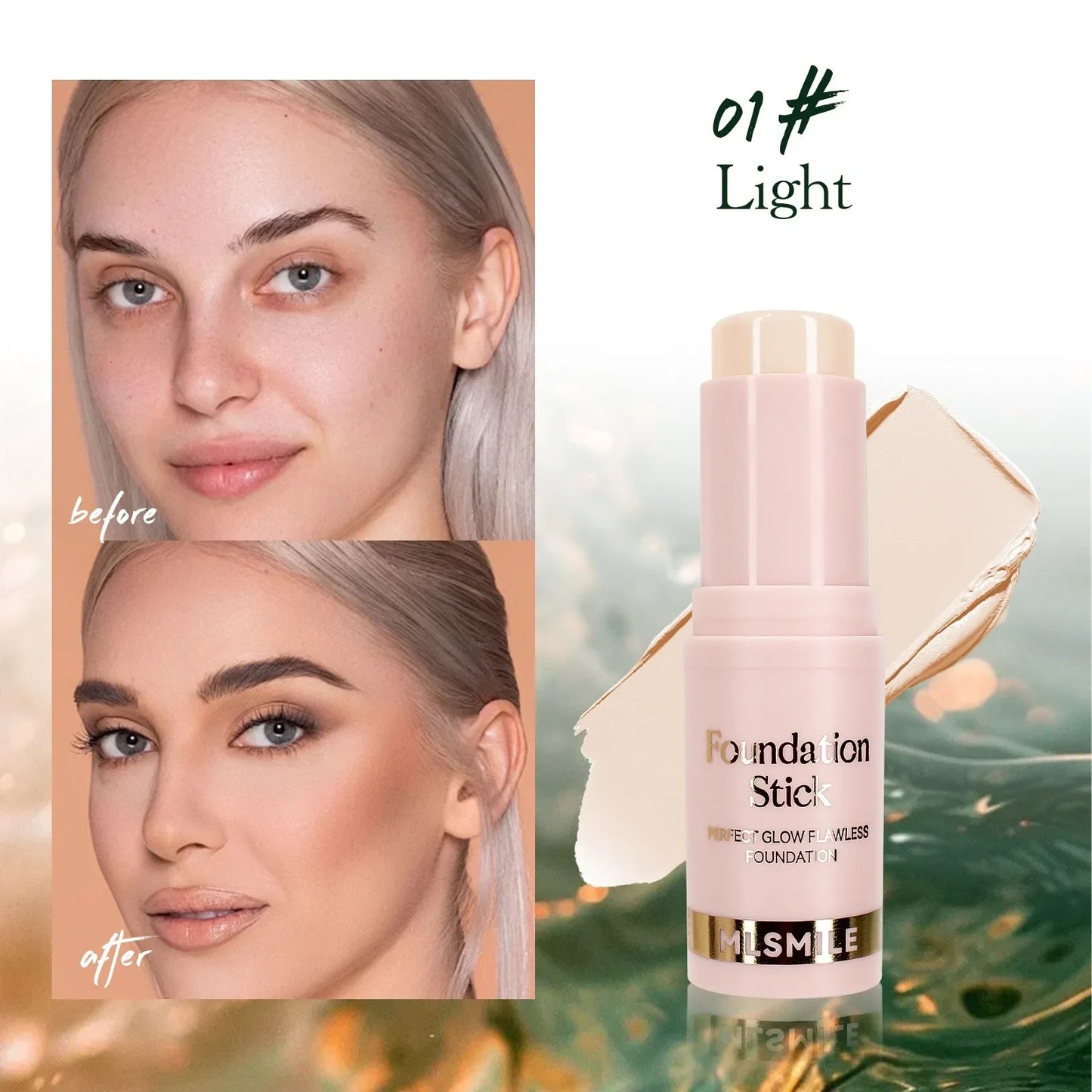 Matte Foundation Stick Oil Control Primer BB Cream Medium Coverage Light Bronzer Sculpt Face Outline Contour Brighten Concealer