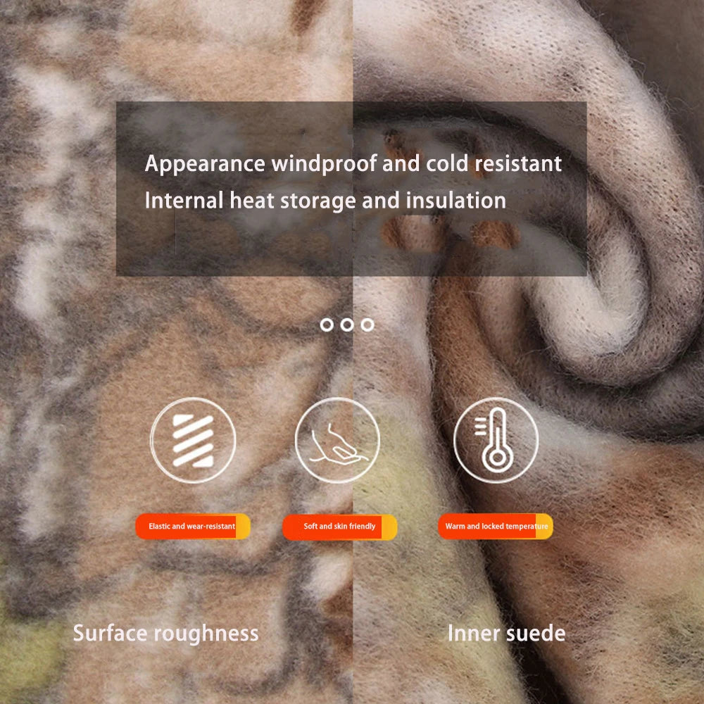 Winter Cycling Men Polar Fleece Warmer Beanies Women Camouflage Full Face Mask Thickened Helmet Liner Sport Ski Balaclava Cap