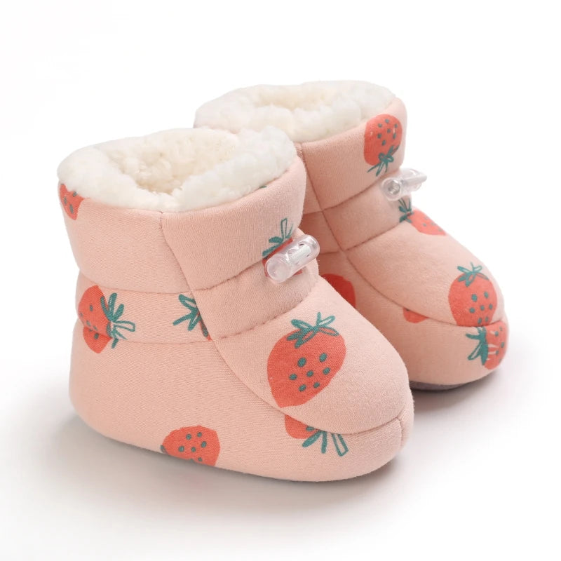 Winter Baby Shoes Boys Girls Cotton Soft Sole Snow Booties Thick Winter Warm Newborn Toddler Boots Shoes Frist Walking Shoes