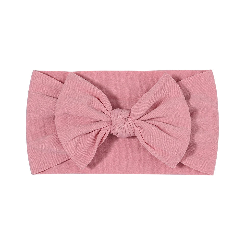48 colors Baby Bowknot Hairband Broadside Headband Kids Girls Boutique Elastic Protect Turban Headwear Baby Hair Accessories