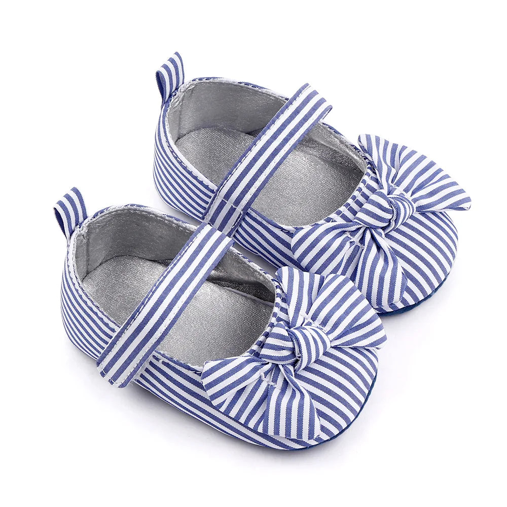 Baby Girl Princess Shoes Soft PU Classical Bowknot Beautiful