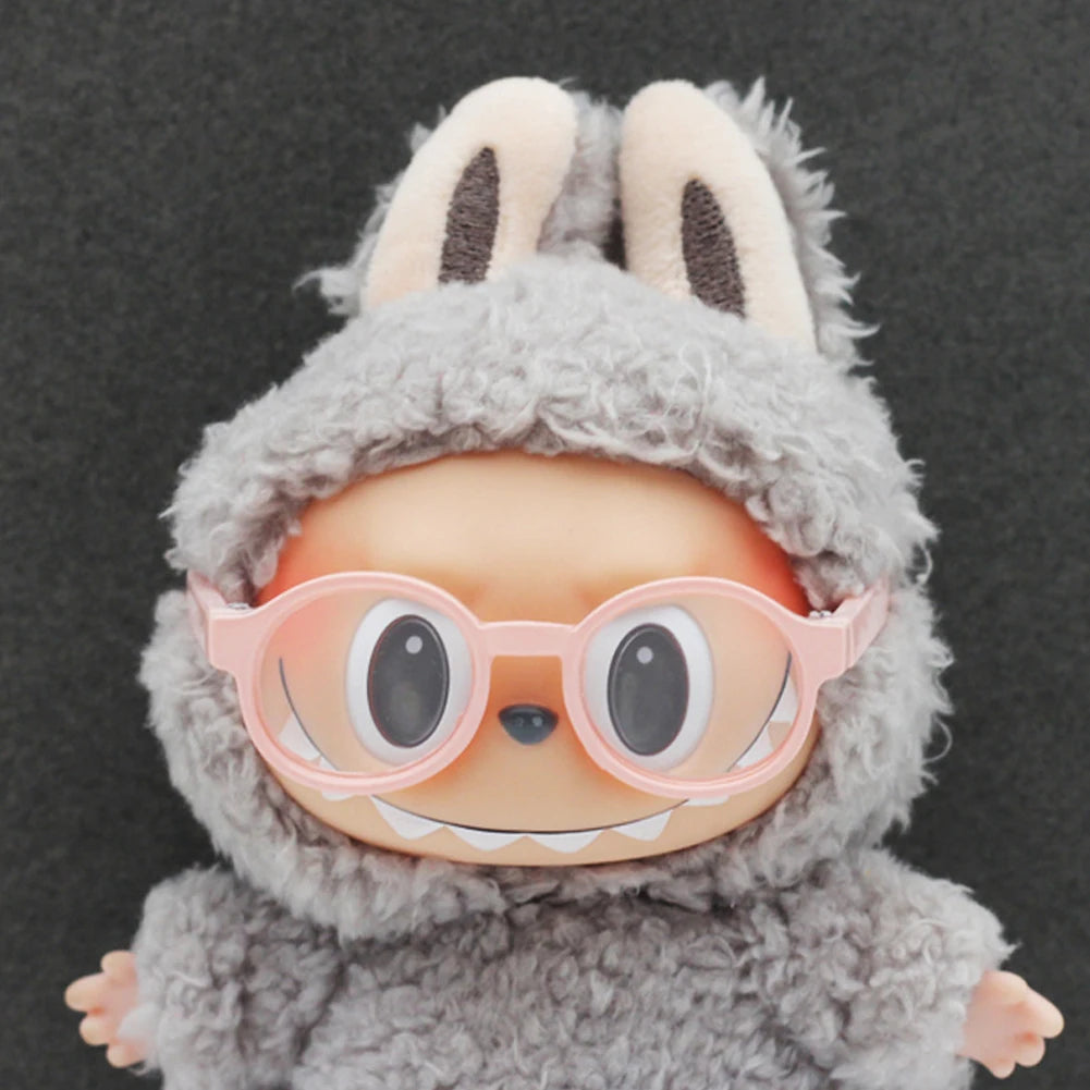【Labubu Glasses】1pc*6.5cm Multiple Colors Glasses For Cotton Doll Accessories Labubu Accessories