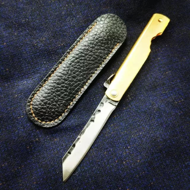 2024 Damascus textured knife, EDC convenient pocket folding knife, outdoor camping self-defense survival knife