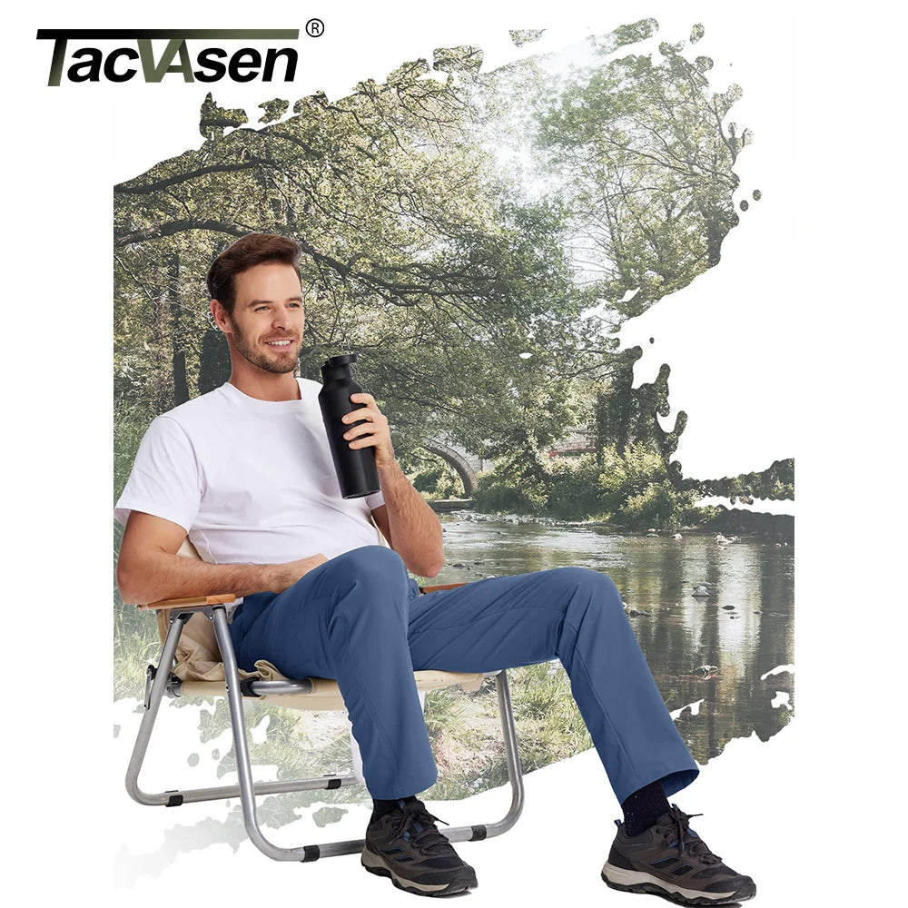TACVASEN Waterproof Lightweight Hiking Pants Mens Ripstop Quick Dry Cargo Work Pant Outdoor Trekking Hard-wearing Trousers Male
