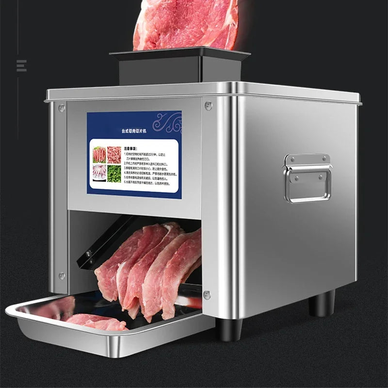 2.5/3.5/5/7/10/15/21MM Electric Meat Slicer Commercial Household Grinder Automatic Fish Cutter Fillet Shredded 150KG/H 850W