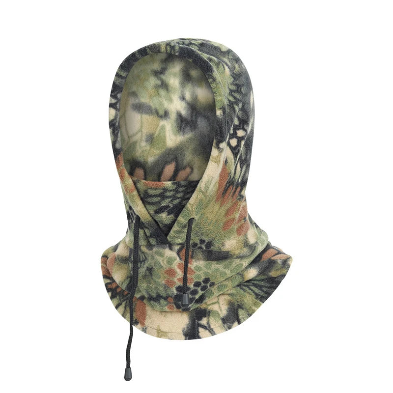 Winter Cycling Men Polar Fleece Warmer Beanies Women Camouflage Full Face Mask Thickened Helmet Liner Sport Ski Balaclava Cap