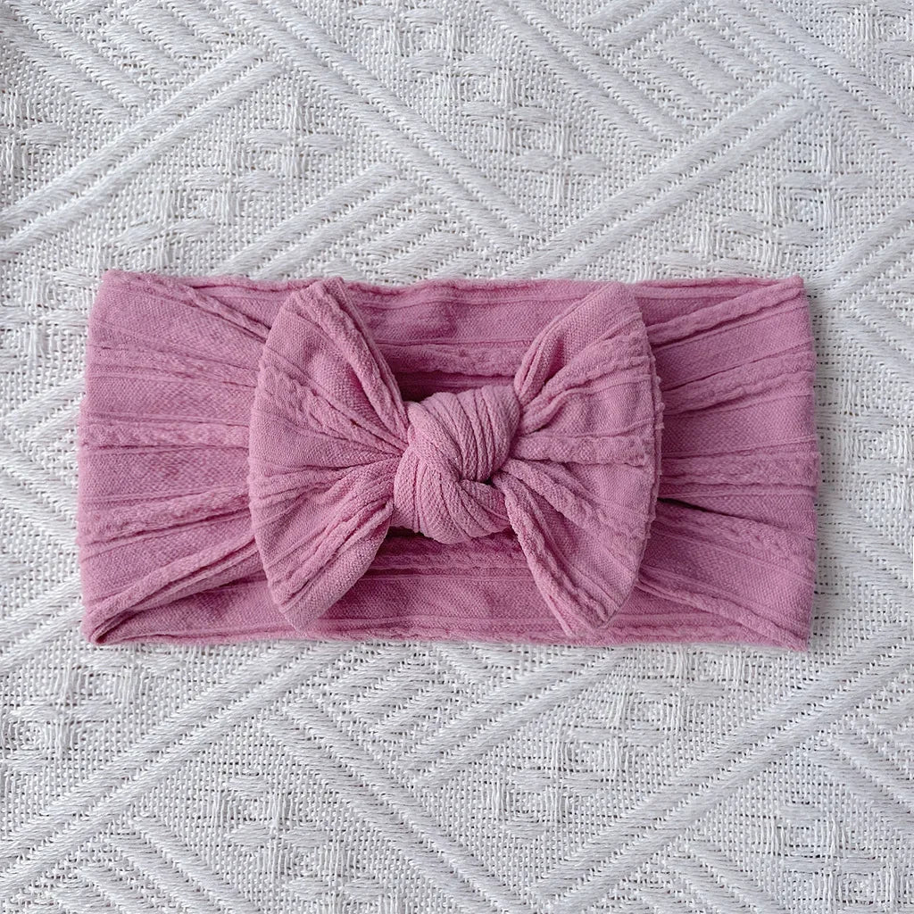 1Pcs Newborn Baby Headband For Girls Elastic Knit Children Turban Baby Bows Soft Nylon Kids Head-wear Hair Accessories 18 Colors