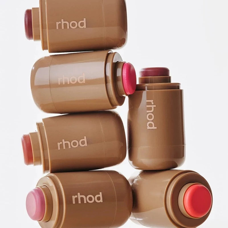 Rhod Blush Stick Cream New Hailey Lip and Cheek Pocket Rouge Piggy Authentic Girl Make Up Set
