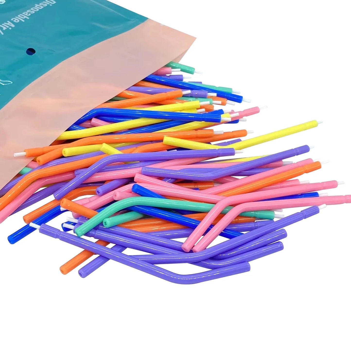 250pcs Dental Air Water Syringe With Plastic Core Nozzles Tips Tubes Disposable 3-Way Triple  Teeth Whitening Dentist Instrument