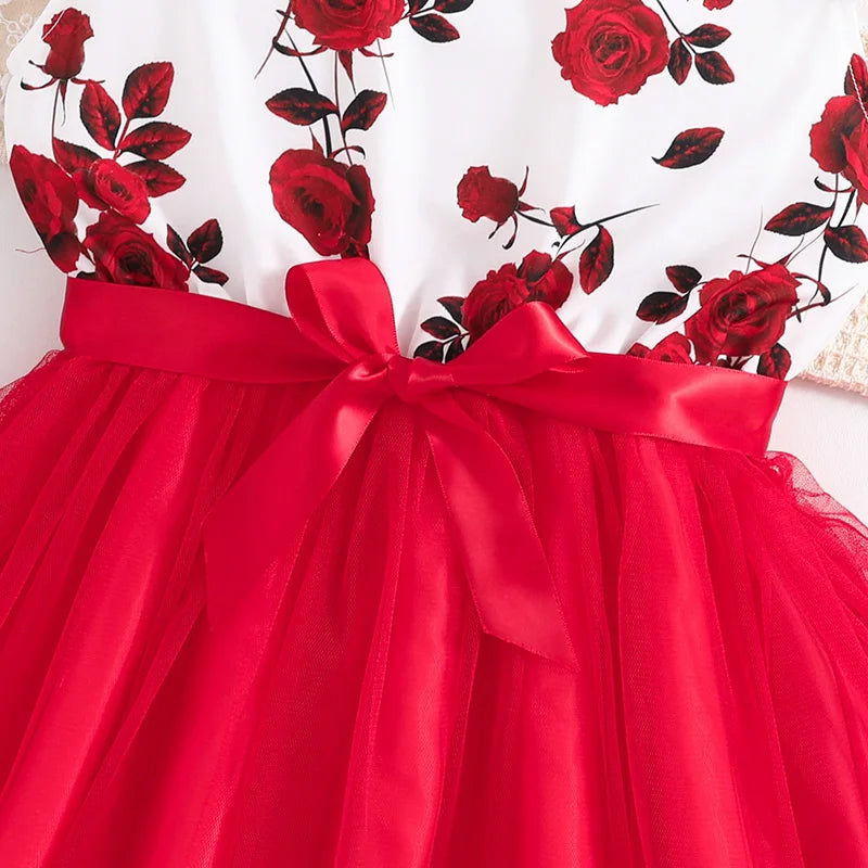 Girls Summer Clothes Casual Style Clothes Ruffles Printed Flower