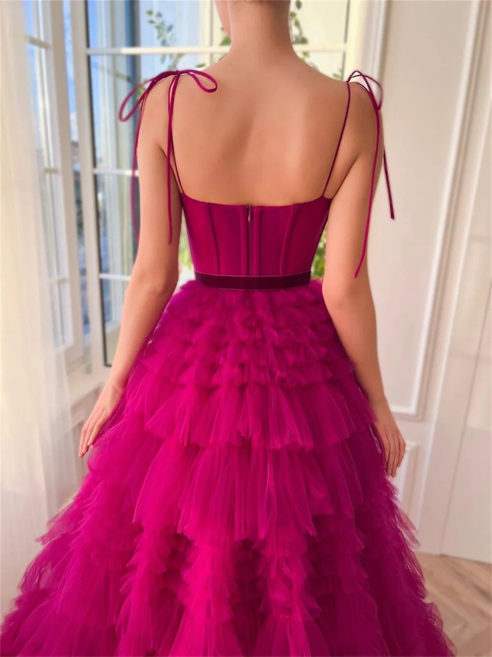 Sansa Sexy Spaghetti Strap Fuchsia
