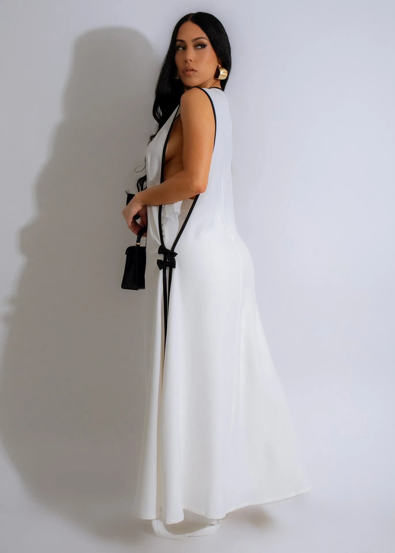 3D Flower Sleeveless V-neck X-long Shirt Coats + Wide Leg Pants Fashion