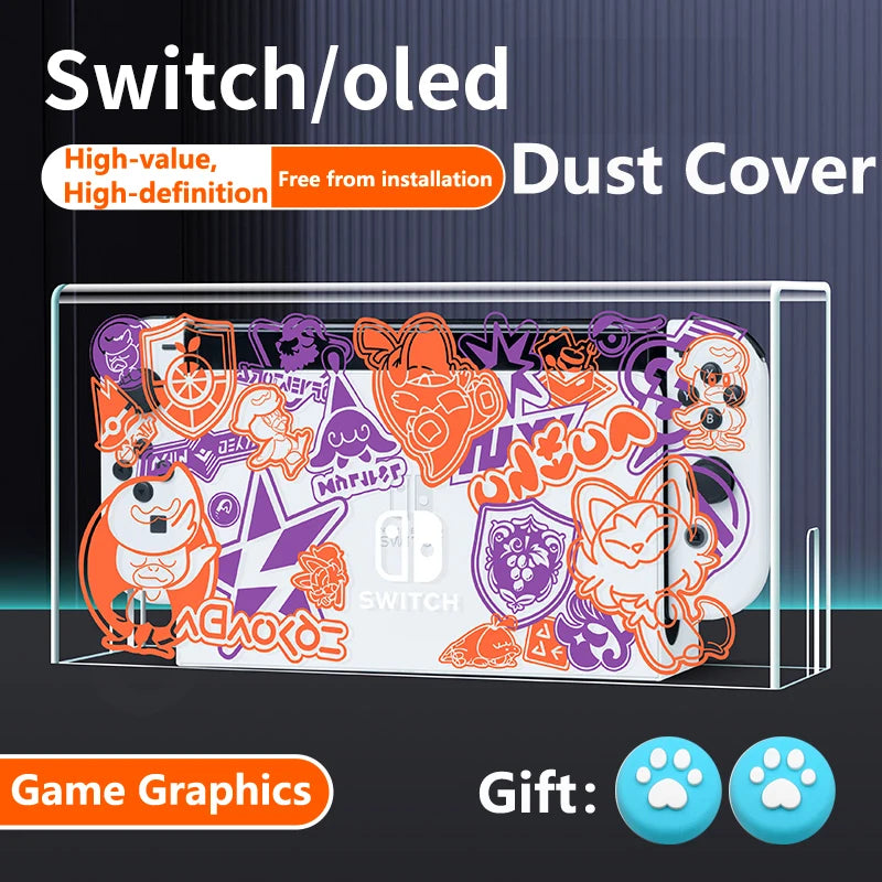 Clear Dust Cover for Nintendo Switch Oled Protection Games Accessories