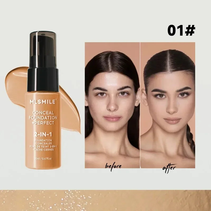 Waterproof Face Foundation Cream Oil-Control Matte BBCream Lasting  Liquid Concealer Full Coverage Matte Base Face Makeup Women