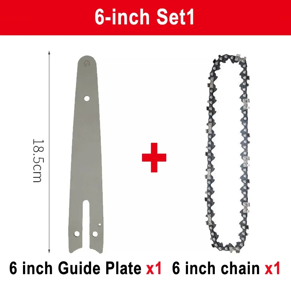 4 6 8 Inch Mini Steel Chainsaw Chains 1/4 Electric Chainsaws Accessory Chains Replacement Mini Electric Chainsaw Chain Saw
