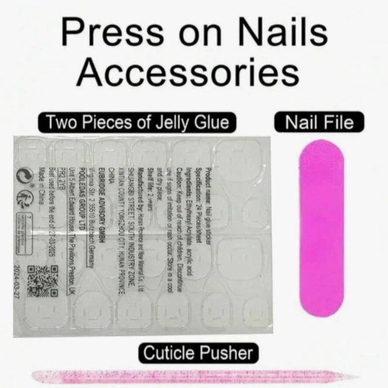 24pcs Square Acrylic Nails Short Y2K French Nail Tips Press on Fake Nails Set Sparkling Handmade Colorful Girl's Gift