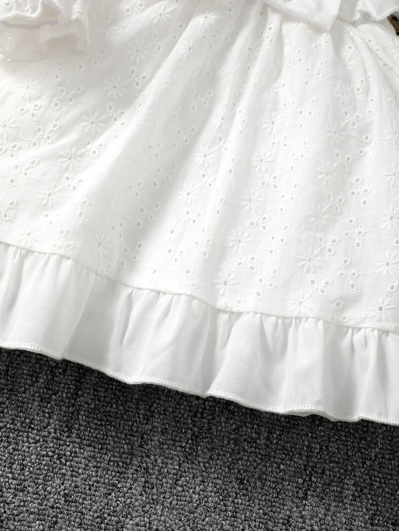 0-3 Year old Baby girl Dress Solid Color Bow Ruffle Princess Dress Suitable for Toddlers Baby girl Spring  autumn Dress