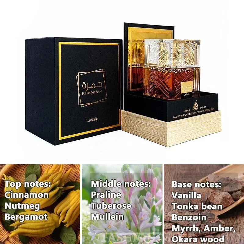 100ml Original Khamrah Qahwa 3.4 Oz Eau De Toilette for Men and Women Perfume Middle East Arab Dubai Perfume