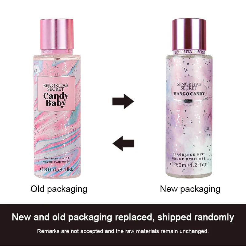 250ML Vanilla Perfume Flower Fruit Fragrance Mist Woman Date Scent Long-Lasting Good Girl Parfume Body Spray Car Air Freshener