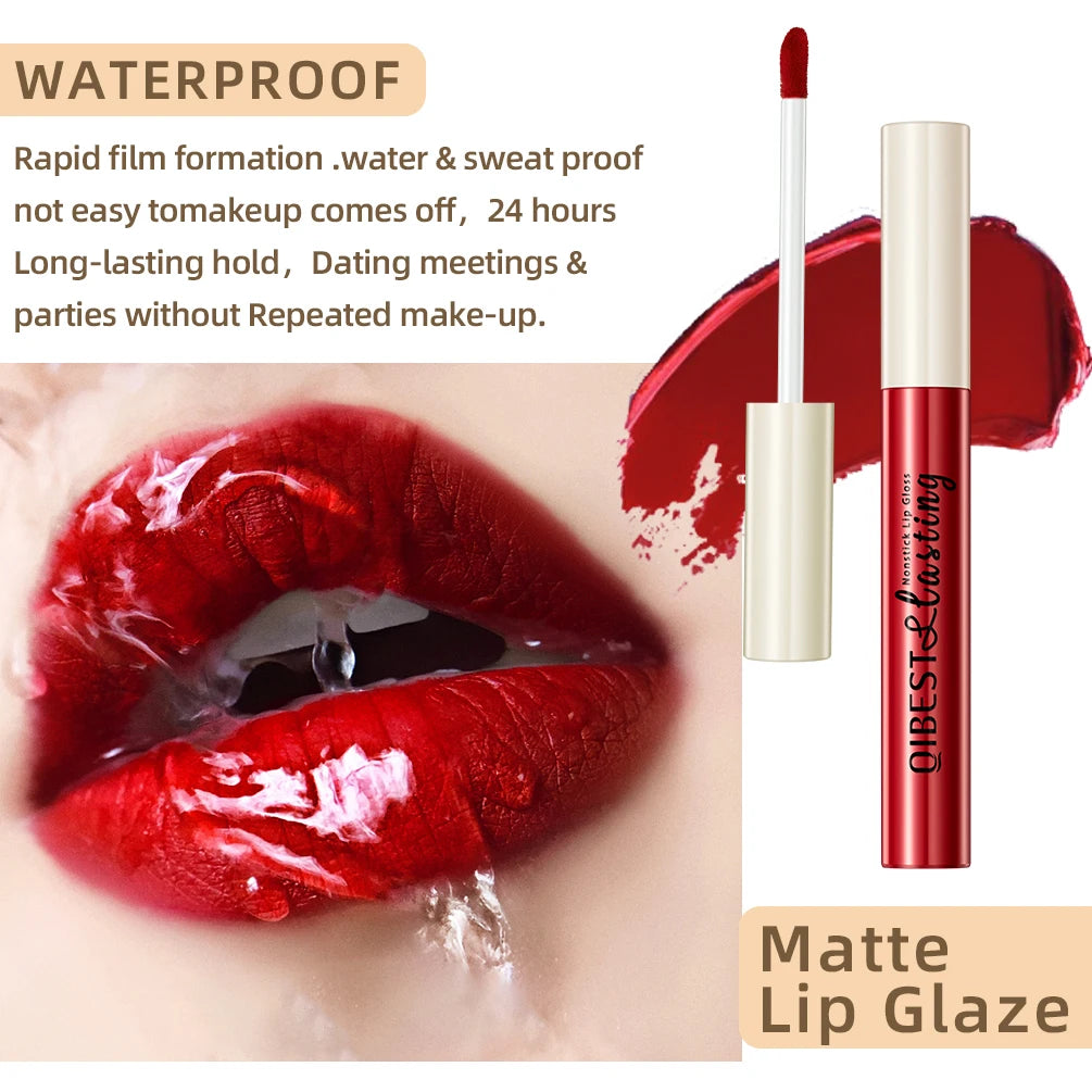 12 non-stick cup lip glaze set velvet matte mist liquid lipstick waterproof
