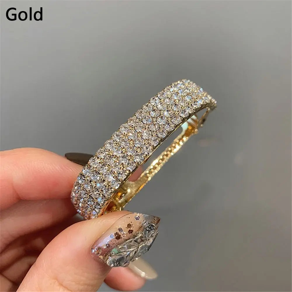 Fashion Girl Metal Rhinestone Hair Clips for Women Hair Barrettes Ponytail Clip Women's Hair Accessories Hairpin Girl Hair Clips