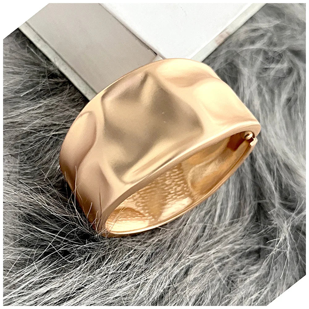 Gold Color Cuff Open Bracelet