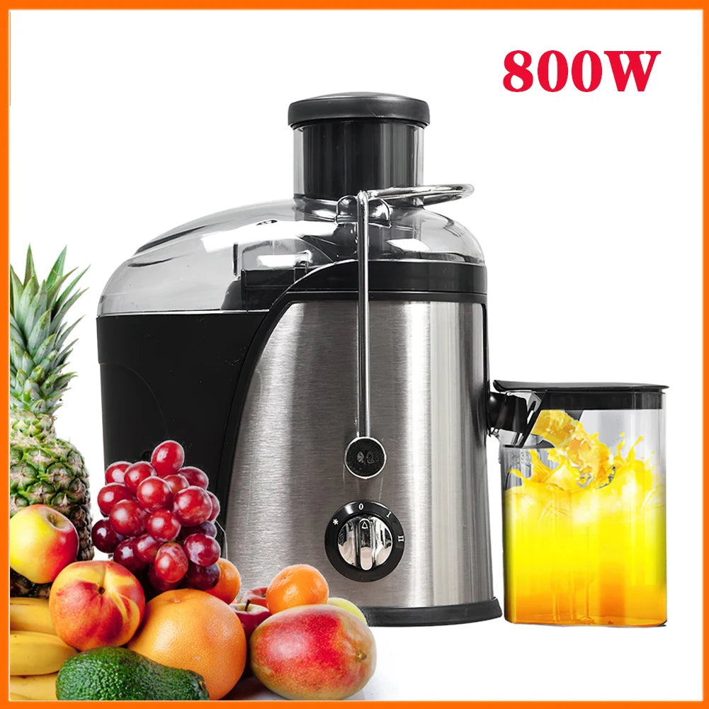 Electric Juicer 400W Stainless Steel Centrifugal Fresh Juice Machine Easy to Clean and Anti-Drip 2 Speeds Fruit Vegetable Juicer