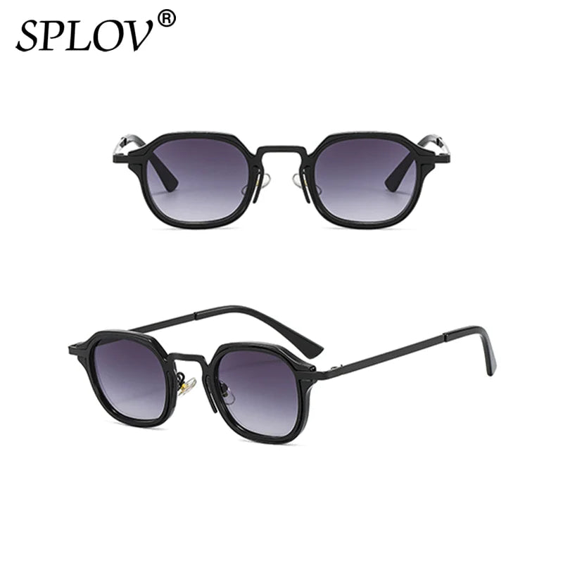 New Fashion Small Square Sunglasses Men Women Retro Punk Shades Male Female Vintage Trendy Driving Glasses UV400 Black Leopard