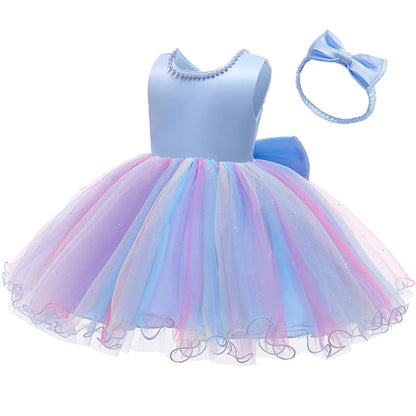 1st Year Birthday Dress Summer Newborn Baby Girls Dress For Baby Lace Dot Princess Dresse