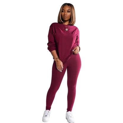 new two piece set women 2 piece set stacked leggings clothes for women outfits stacked pants tracksuit