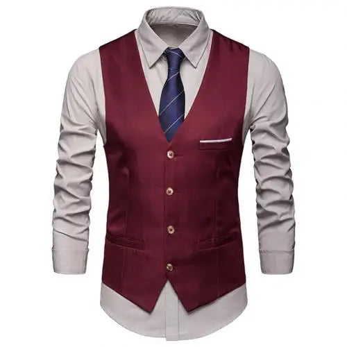 I -Jewelry S-6XL Mens Suit Vest Male Waistcoat Gilet Homme Casual Sleeveless Formal Business Vest chaleco hombre