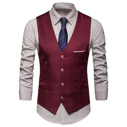 I -Jewelry S-6XL Mens Suit Vest Male Waistcoat Gilet Homme Casual Sleeveless Formal Business Vest chaleco hombre