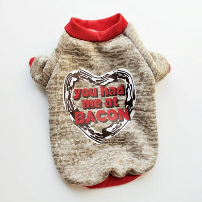 Winter Fleece Pet Dog Clothes Fashion Letter Print Cats Dogs Sweater Chihuahua Clothing French Bulldog Coat Jacket Pet Outfit