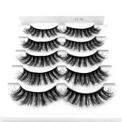 5 pairs makeup eyelashes soft fluffy lashes false eyelashes dramatic 3d mink lashes lash extension make up cilio faux cils H13