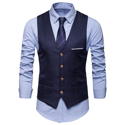 I -Jewelry S-6XL Mens Suit Vest Male Waistcoat Gilet Homme Casual Sleeveless Formal Business Vest chaleco hombre