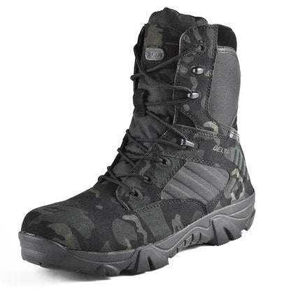 Camouflage Men Boots Work Safty Shoes Men Desert Tactical Military Boots Autumn Winter Special Force Army Ankle Boots Men